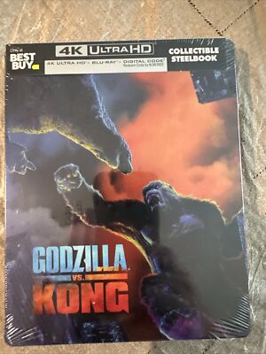 Godzilla vs Kong 4K Blu-Ray Digital Collectible Steelbook NEW Best Buy Exclusive-image
