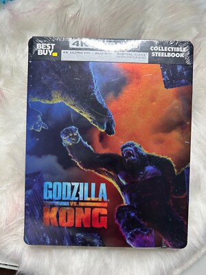 Godzilla vs. Kong Steelbook (4K + Blu-ray + Digital) ••BRAND NEW•• Best Buy !-image
