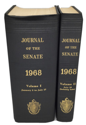 Massachusetts Journal Of The Senate 1968 Volume 1&2 Goverment Report Book-image