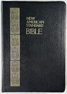 1977 NASB Giant Print Reference Bible Black Imitation Leather Nelson 533-image