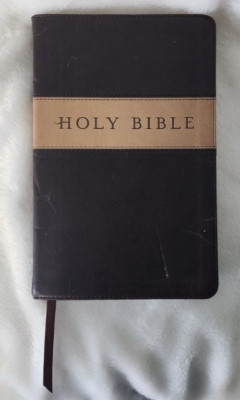 Holy Bible New Living Translation Tyndale House Brown Tan Tactile Faux Leather-image